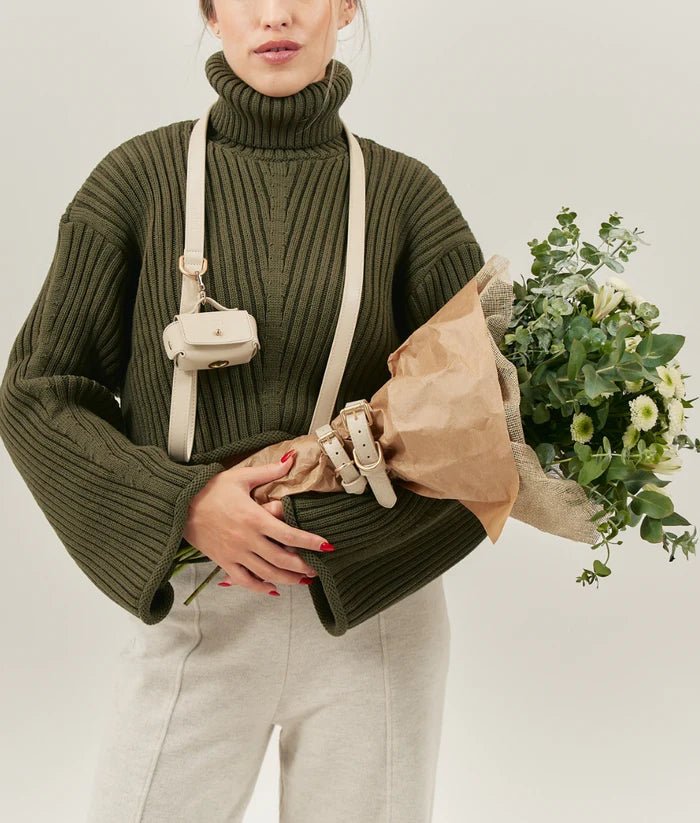 Smycz ze skóry wegańskiej 145 cm Jala Beżowa Standard - Codino