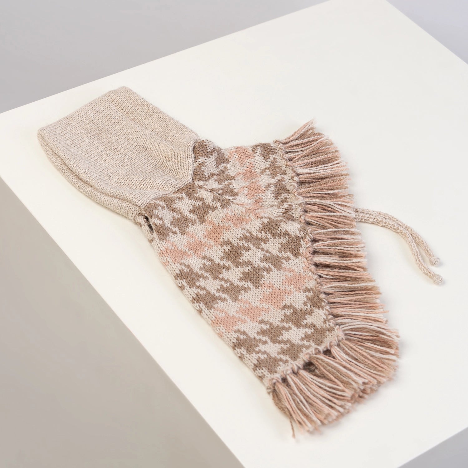 Ponczo dla psa z Alpaki Soft Houndstooth - Codino