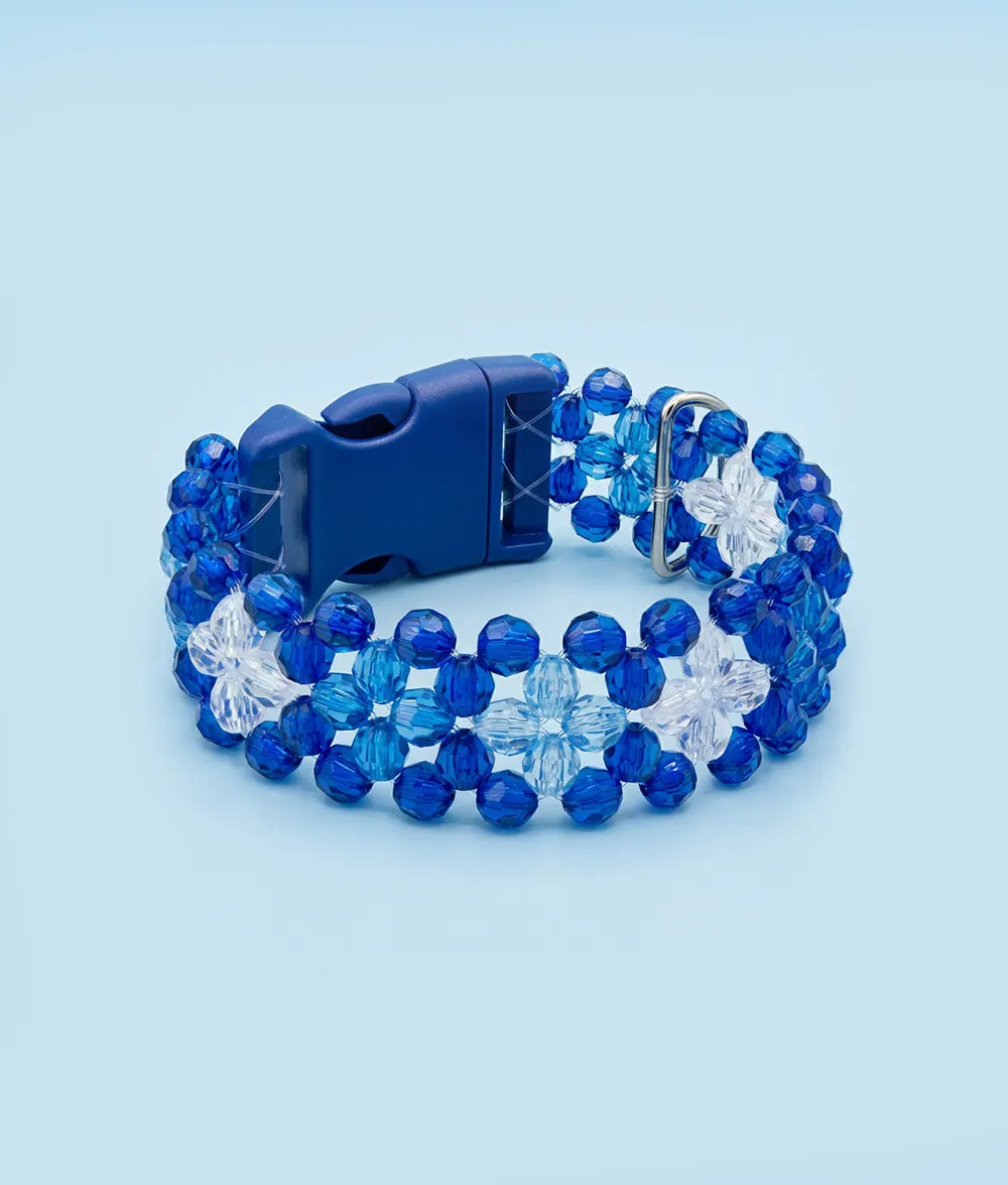 Obroża z koralików Midnight Blue