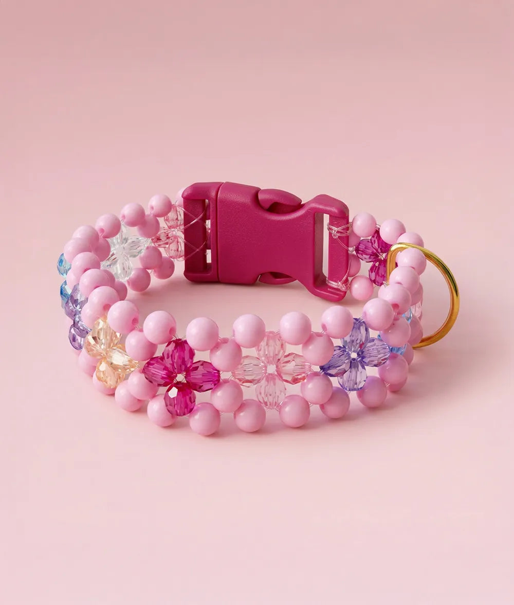 Obroża z koralików Bubble Gum