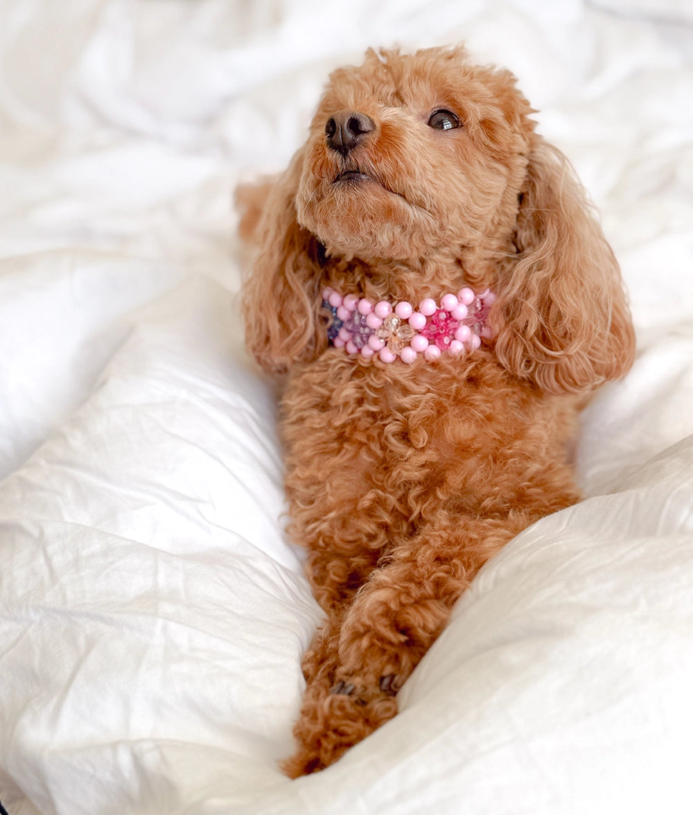 Obroża z koralików Bubble Gum